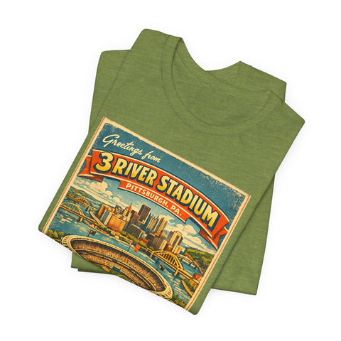 Three River Stadium Flashback - Unisex Jersey Short Sleeve Tee T-Shirt - YinzerShop
