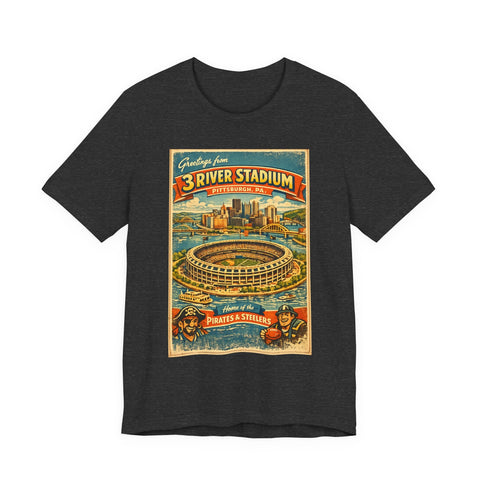 Three River Stadium Flashback - Unisex Jersey Short Sleeve Tee T-Shirt - YinzerShop
