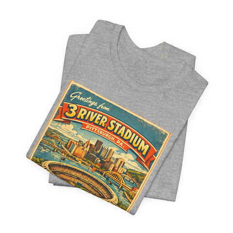 Three River Stadium Flashback - Unisex Jersey Short Sleeve Tee T-Shirt - YinzerShop
