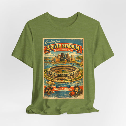 Three River Stadium Flashback - Unisex Jersey Short Sleeve Tee T-Shirt - YinzerShop