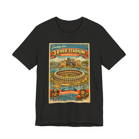Three River Stadium Flashback - Unisex Jersey Short Sleeve Tee T-Shirt - YinzerShop