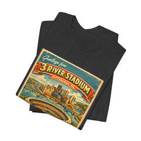 Three River Stadium Flashback - Unisex Jersey Short Sleeve Tee T-Shirt - YinzerShop