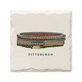 Three Rivers Stadium Ceramic Drink Coaster by The Doodle Line Coaster - YinzerShop