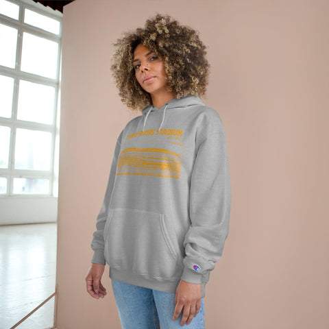 Three Rivers Stadium - Retro Schematic - Champion Hoodie Hoodie - YinzerShop