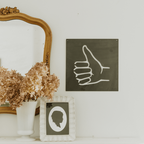 Thumbs Up Wall Decor - Square Metal Sign | Magnetic Photo Display, Eco Friendly Steel Art Wall Decor - YinzerShop