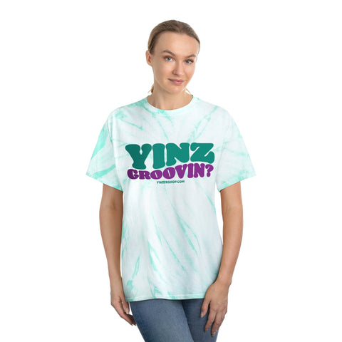 Tie Dye Tee Yinz Groovin? Cyclone Pattern Classic Fit Soft Cotton Shirt T-Shirt - YinzerShop