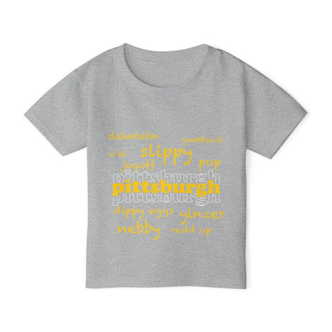Toddler Cotton T-Shirt - Pittsburgh Yinzerisms Soft Toddler Shirt | Durable Kids Tee Kids Apparel - YinzerShop
