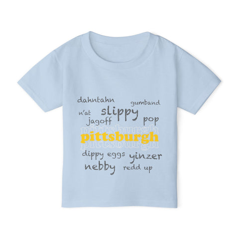 Toddler Cotton T-Shirt - Pittsburgh Yinzerisms Soft Toddler Shirt | Durable Kids Tee Kids Apparel - YinzerShop