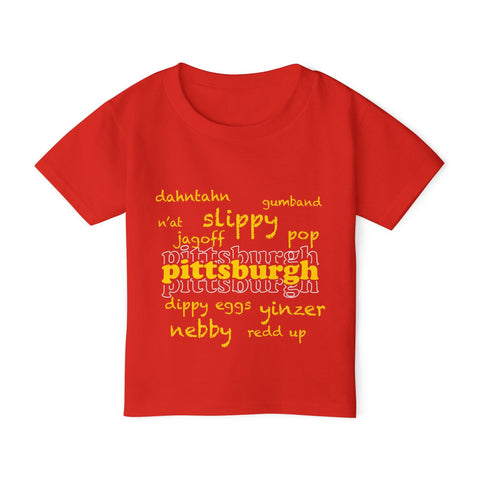 Toddler Cotton T-Shirt - Pittsburgh Yinzerisms Soft Toddler Shirt | Durable Kids Tee Kids Apparel - YinzerShop