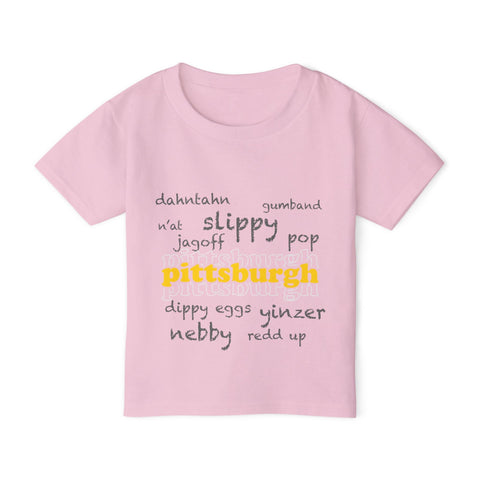 Toddler Cotton T-Shirt - Pittsburgh Yinzerisms Soft Toddler Shirt | Durable Kids Tee Kids Apparel - YinzerShop