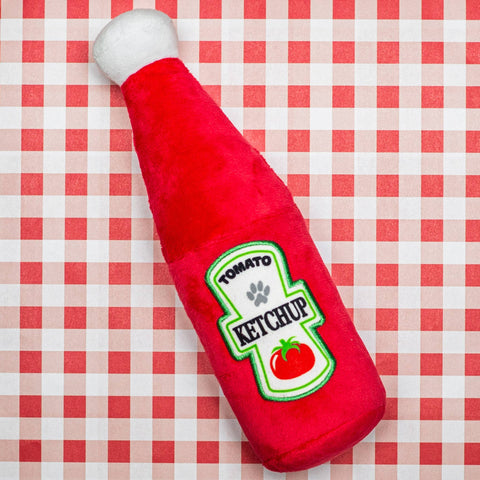 Toni Unleashed Ketchup Bottle Pet Toy | Handmade Durable Dog Chew Toy with Crinkle Sound Pet Toy - YinzerShop