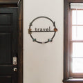 Travel Circle Wall Decor – Metal Wall Art | Rust Resistant Indoor Steel Sign Wall Decor - YinzerShop