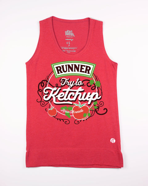 Runner T-Shirt - Funny Ketchup Pun Shirt | Moisture Wicking Race Day Apparel