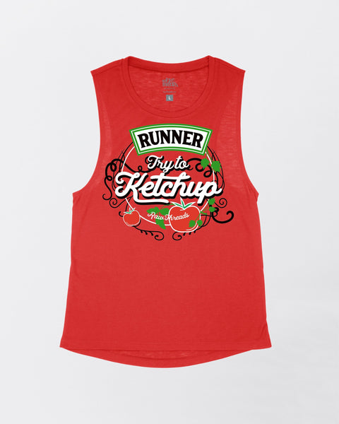 Runner T-Shirt - Funny Ketchup Pun Shirt | Moisture Wicking Race Day Apparel