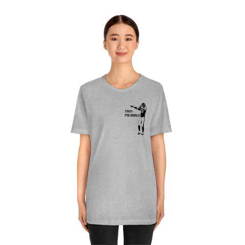 Troy Polamalu Legend T-Shirt - Back-Printed Graphic Tee T-Shirt Printify   