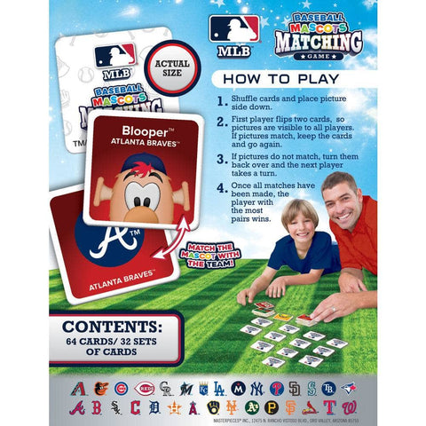 MLB Matching Game - Baseball Card Game Featuring MLB Team Mascots & Memory Pairs