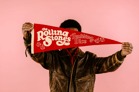 Tumbling Dice Pennant • The Rolling Stones x Oxford Pennant Pennant - YinzerShop