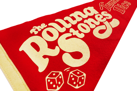 Tumbling Dice Pennant • The Rolling Stones x Oxford Pennant Pennant - YinzerShop