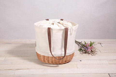 Ohio State Buckeyes - Coronado Canvas and Willow Basket Tote  Picnic Time Family of Brands   