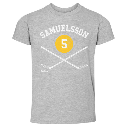 Ulf Samuelsson T-Shirt - Kids Crewneck Cotton Short Sleeve Pittsburgh Hockey Tee Kids Toddler T-Shirt - YinzerShop