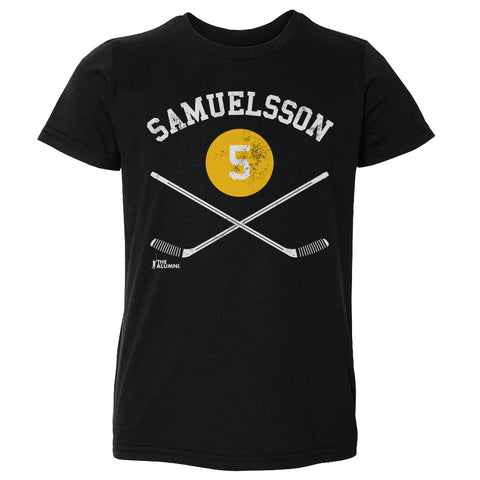 Ulf Samuelsson T-Shirt - Kids Crewneck Cotton Short Sleeve Pittsburgh Hockey Tee Kids Toddler T-Shirt - YinzerShop