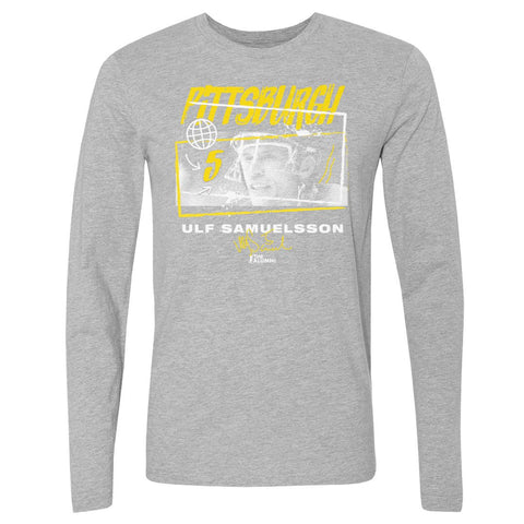 Ulf Samuelsson T-Shirt - Long Sleeve Cotton Crewneck Shirt | Pittsburgh Sports Apparel Men's Long Sleeve T-Shirt - YinzerShop