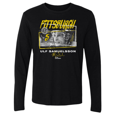 Ulf Samuelsson T-Shirt - Long Sleeve Cotton Crewneck Shirt | Pittsburgh Sports Apparel Men's Long Sleeve T-Shirt - YinzerShop