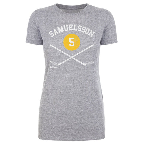 Ulf Samuelsson T-Shirt – Pittsburgh Hockey Shirt With 5 Sticks Graphic Tee Women's T-Shirt - YinzerShop