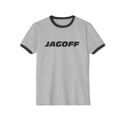 Unisex Cotton Ringer Shirt - Jagoff Classic Fit Tee with Retro Crew Neck T-Shirt - YinzerShop