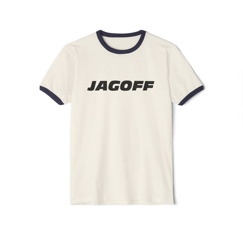 Unisex Cotton Ringer Shirt - Jagoff Classic Fit Tee with Retro Crew Neck T-Shirt - YinzerShop