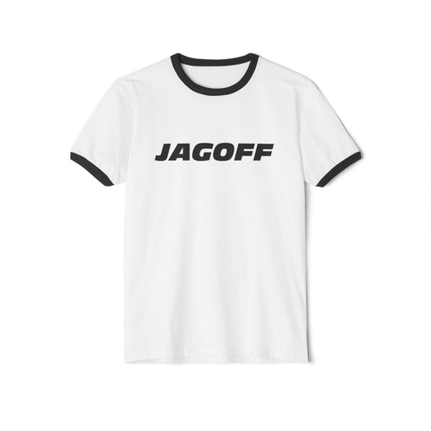 Unisex Cotton Ringer Shirt - Jagoff Classic Fit Tee with Retro Crew Neck T-Shirt - YinzerShop