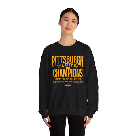 Unisex Heavy Blend Sweatshirt - City of Champions Apparel, Pittsburgh Crewneck Sweatshirt - YinzerShop