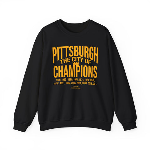 Unisex Heavy Blend Sweatshirt - City of Champions Apparel, Pittsburgh Crewneck Sweatshirt - YinzerShop