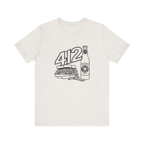 Unisex Jersey Tee - 412 Icon Short Sleeve T-Shirt | Soft Cotton Jersey Shirt T-Shirt - YinzerShop