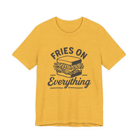 Unisex Jersey Tee - Fries Graphic Bella Canvas Shirt | Soft Cotton, Quality Print T-Shirt - YinzerShop