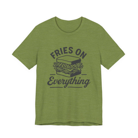 Unisex Jersey Tee - Fries Graphic Bella Canvas Shirt | Soft Cotton, Quality Print T-Shirt - YinzerShop