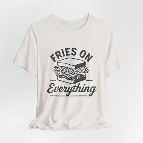Unisex Jersey Tee - Fries Graphic Bella Canvas Shirt | Soft Cotton, Quality Print T-Shirt - YinzerShop