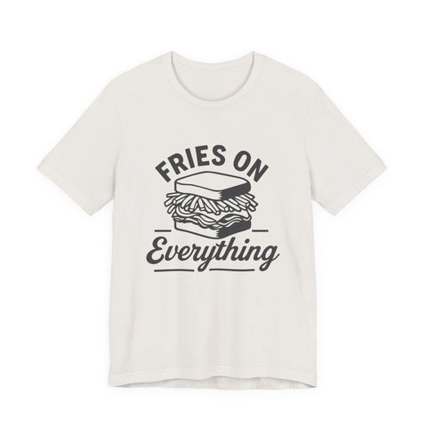 Unisex Jersey Tee - Fries Graphic Bella Canvas Shirt | Soft Cotton, Quality Print T-Shirt - YinzerShop