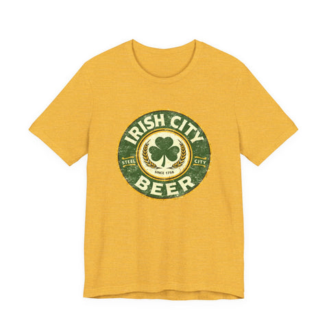 Unisex Jersey Tee Irish City Beer Design - Soft Cotton Short Sleeve Shirt T-Shirt - YinzerShop