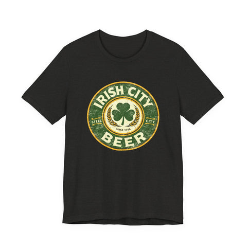 Unisex Jersey Tee Irish City Beer Design - Soft Cotton Short Sleeve Shirt T-Shirt - YinzerShop