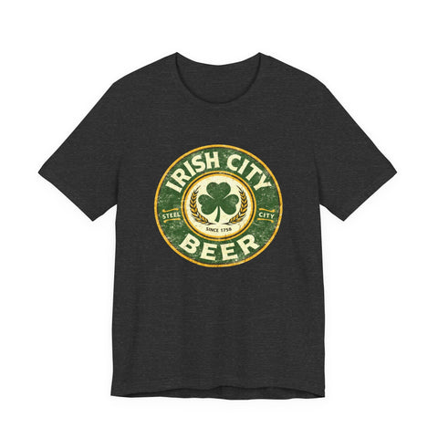 Unisex Jersey Tee Irish City Beer Design - Soft Cotton Short Sleeve Shirt T-Shirt - YinzerShop
