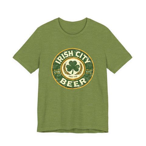Unisex Jersey Tee Irish City Beer Design - Soft Cotton Short Sleeve Shirt T-Shirt - YinzerShop