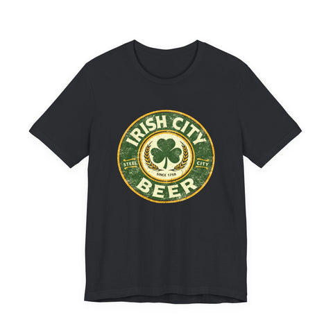 Unisex Jersey Tee Irish City Beer Design - Soft Cotton Short Sleeve Shirt T-Shirt - YinzerShop