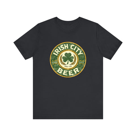 Unisex Jersey Tee Irish City Beer Design - Soft Cotton Short Sleeve Shirt T-Shirt - YinzerShop
