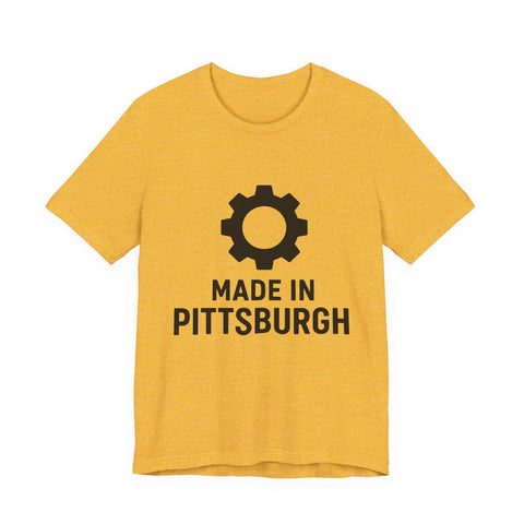 Unisex Jersey Tee Made In Pittsburgh – Bella Canvas Short Sleeve Classic Shirt T-Shirt - YinzerShop