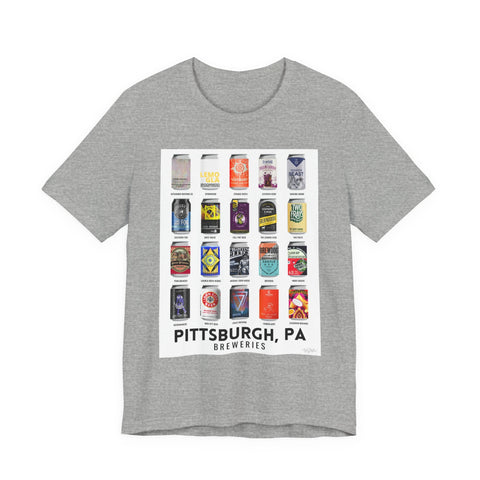 Unisex Jersey Tee - Pittsburgh Breweries Classic Fit Bella Canvas T-Shirt T-Shirt - YinzerShop
