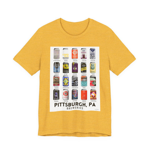 Unisex Jersey Tee - Pittsburgh Breweries Classic Fit Bella Canvas T-Shirt T-Shirt - YinzerShop
