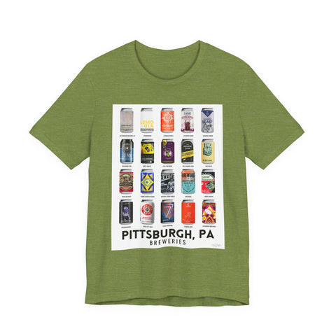 Unisex Jersey Tee - Pittsburgh Breweries Classic Fit Bella Canvas T-Shirt T-Shirt - YinzerShop