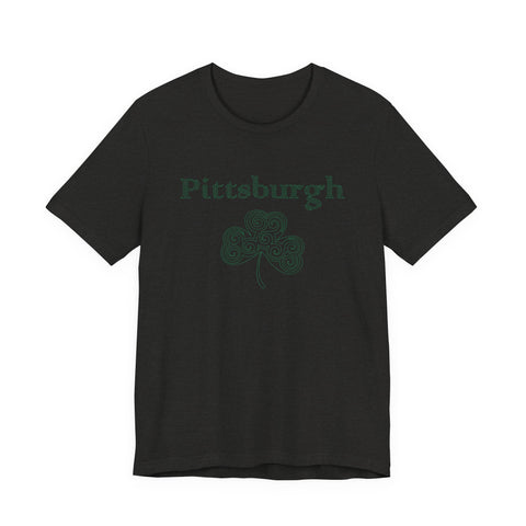 Unisex Jersey Tee - Pittsburgh Clover Short Sleeve Shirt | Lightweight Jersey Top T-Shirt - YinzerShop