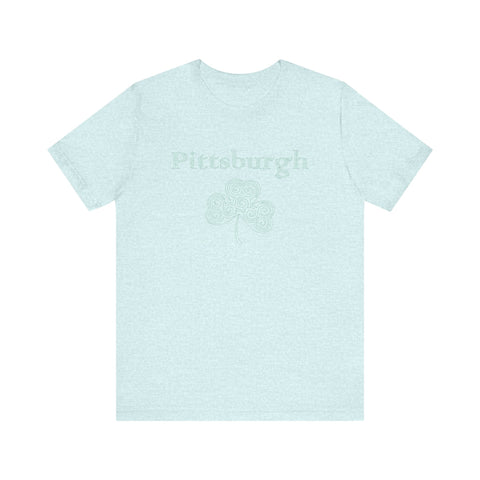 Unisex Jersey Tee - Pittsburgh Clover Short Sleeve Shirt | Lightweight Jersey Top T-Shirt - YinzerShop